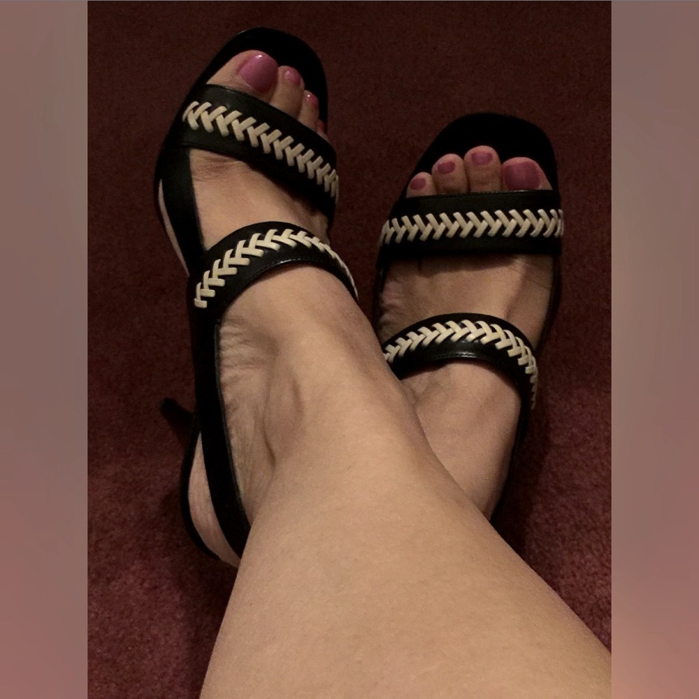Michael by Michael Kors Black/Tan Braided Sandals Size 8M
